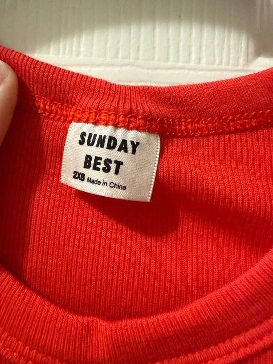 Sunday Best Ribbed Red Tank Top - Picture 3 of 3